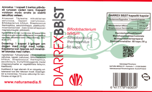 Diarrex BB ST etiketti