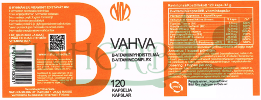 Vahva B-vitamiini etiketti