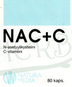 NAC c-vitamiini n-asetyylikysteiini kapselit etiketti Finherb