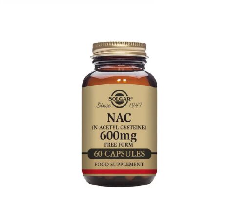 Solgar NAC 600 mg – N-Asetyyli L-Kysteiini tuotekuva Finherb