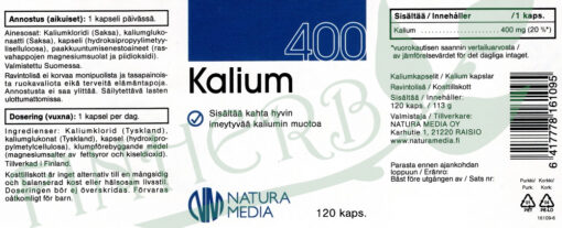 Kalium 400 etiketti Finherb