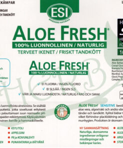 Aloe Frehs Sensitive etiketti Finherb ESI