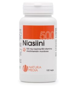 B3-vitamiini nikotiiniamidi 500 tuotekuva Finherb